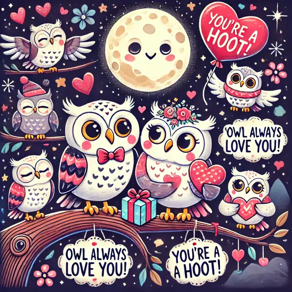 Owl Valentine’s Day Puns Full Of Romance