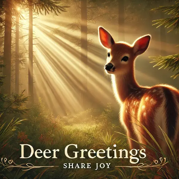 Deer greetings to share joy