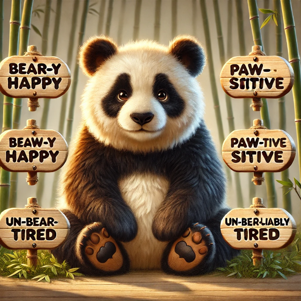Cute Panda Wordplay For Every Mood