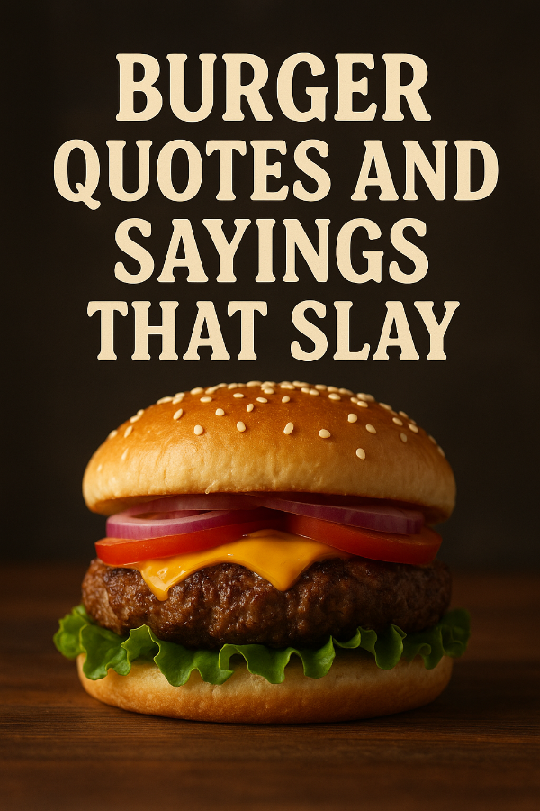 Burger Quotes and Sayings That Slay