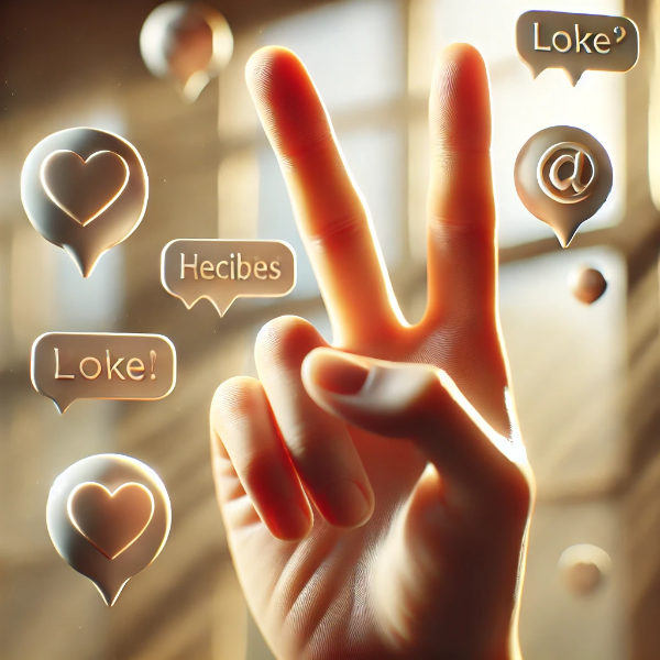 Playful hand captions for social posts