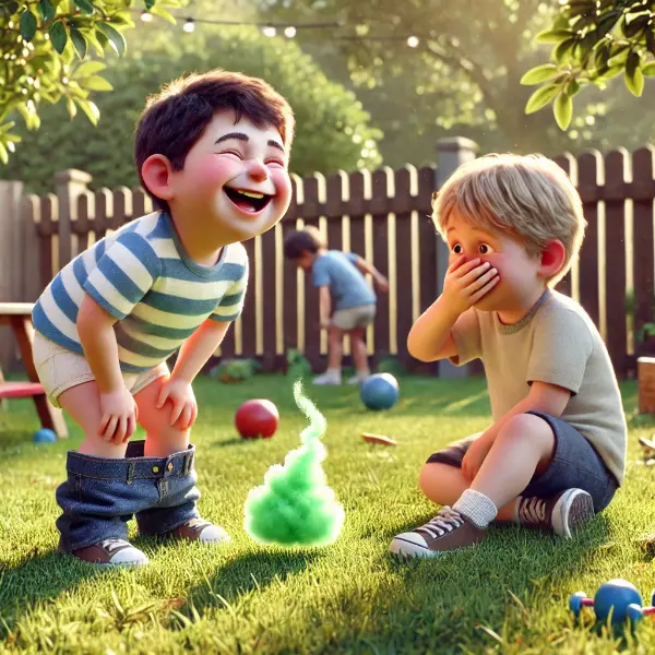 Playful Kids Fart Fun