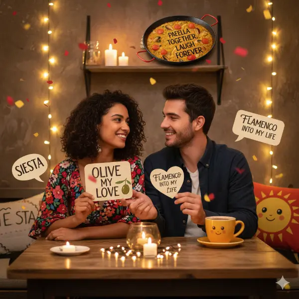 Romantic Spanish wordplay for flirty fun