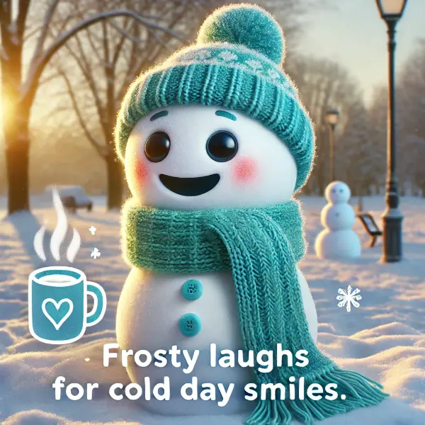Frosty Laughs For Cold Day Smiles.