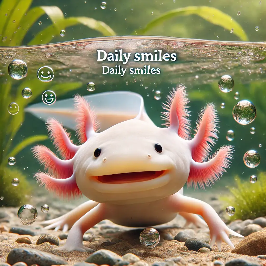 Splashy Axolotl Humor For Daily Smiles.