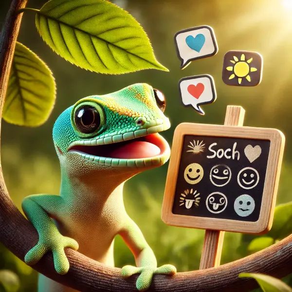 Social media ready lizard captions