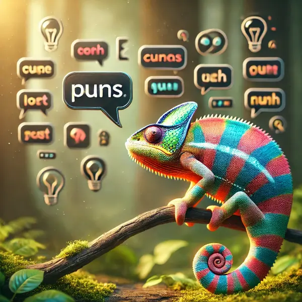 Color changing chameleon wordplay fun