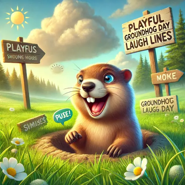 Playful Groundhog Day Laugh Lines