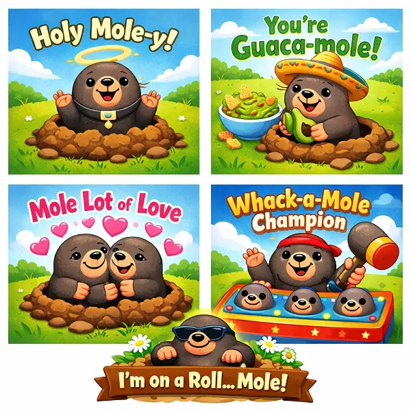 Mole Puns Captions