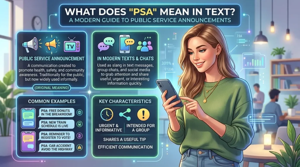 What does psa mean in text