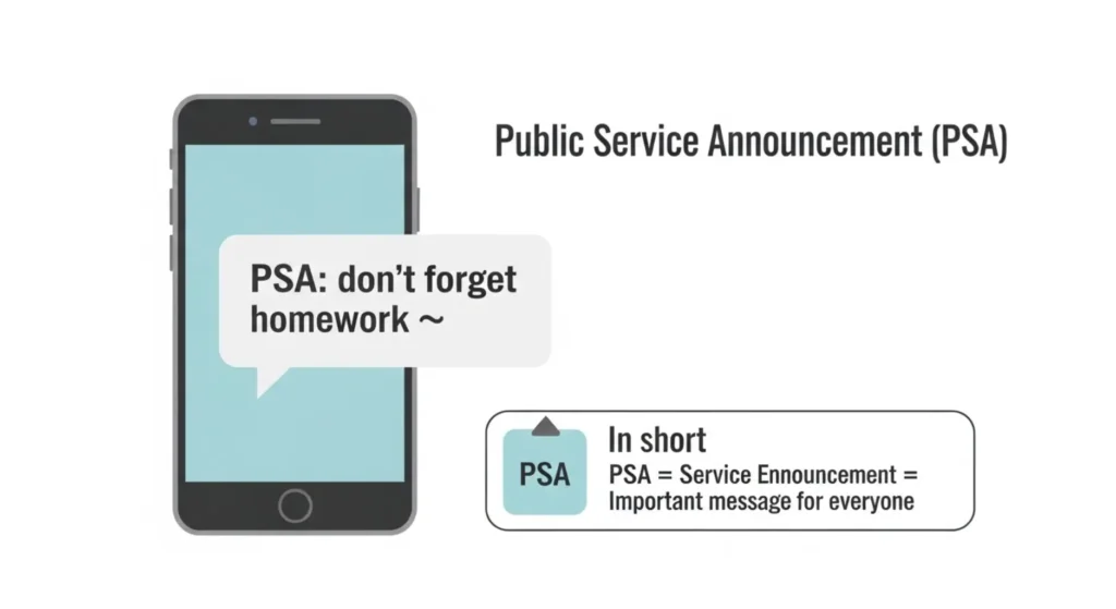 What Does PSA Mean in Text?