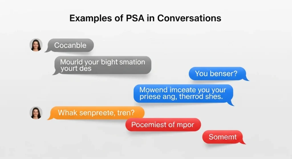 Examples of PSA in Conversation