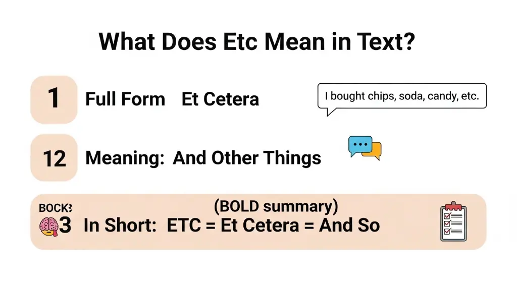 What Does Etc Mean in Text