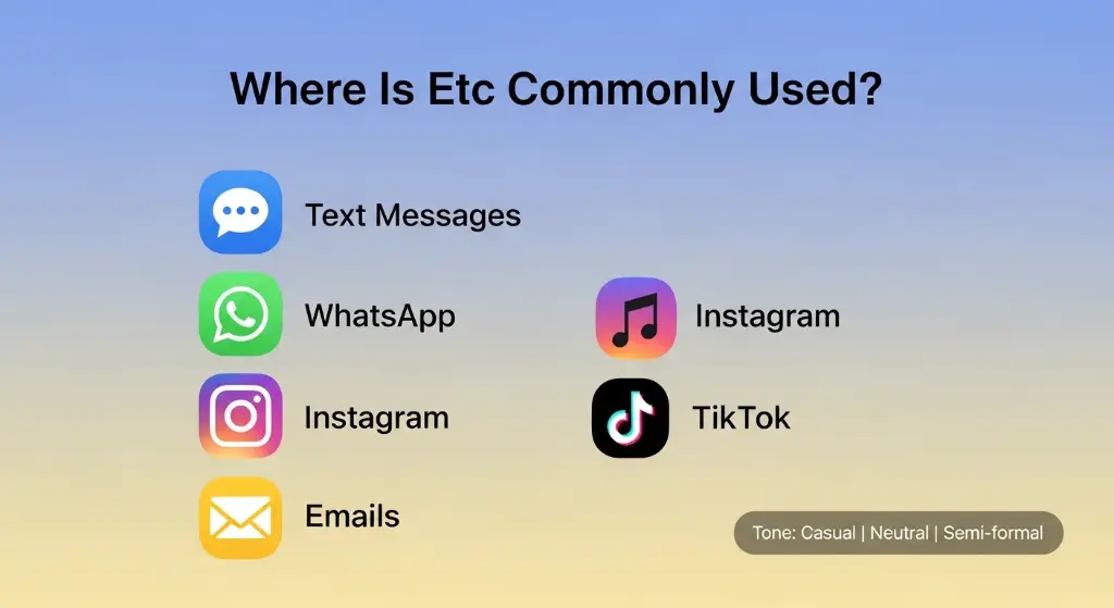 Where Is Etc Commonly Used?
