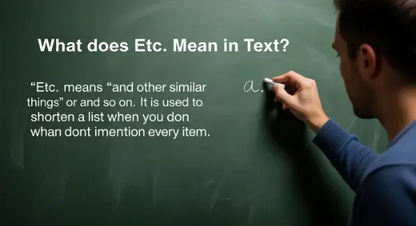 What does Etc Mean in Text?