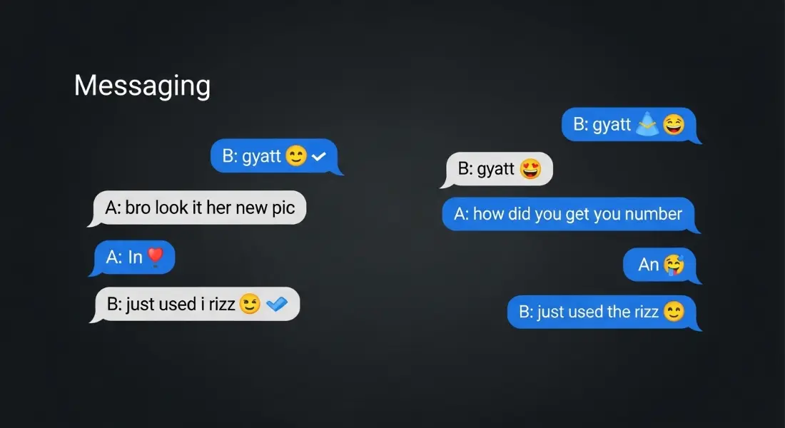 Examples of Gyatt and Rizz in Conversation