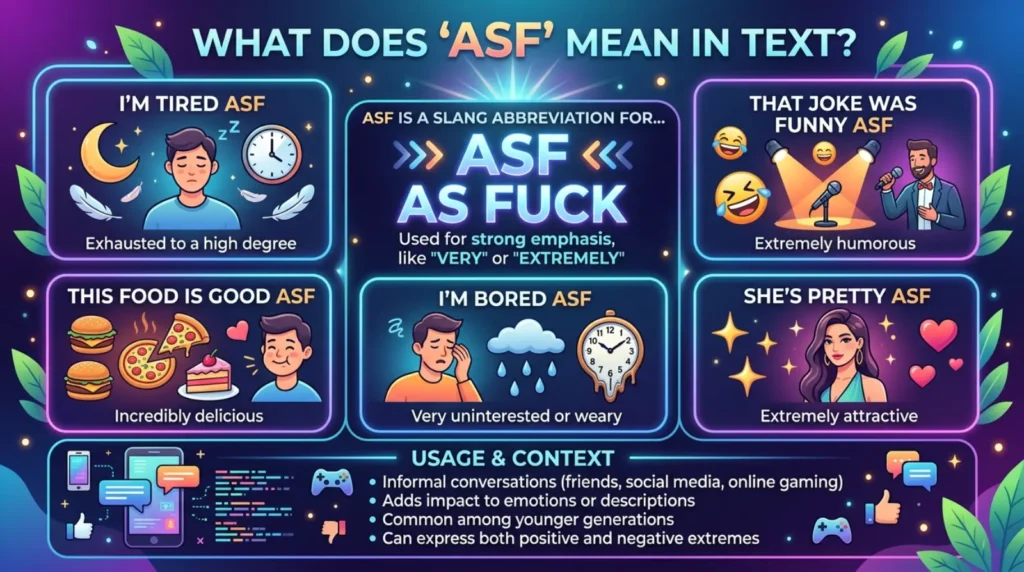 what does asf meaning in text