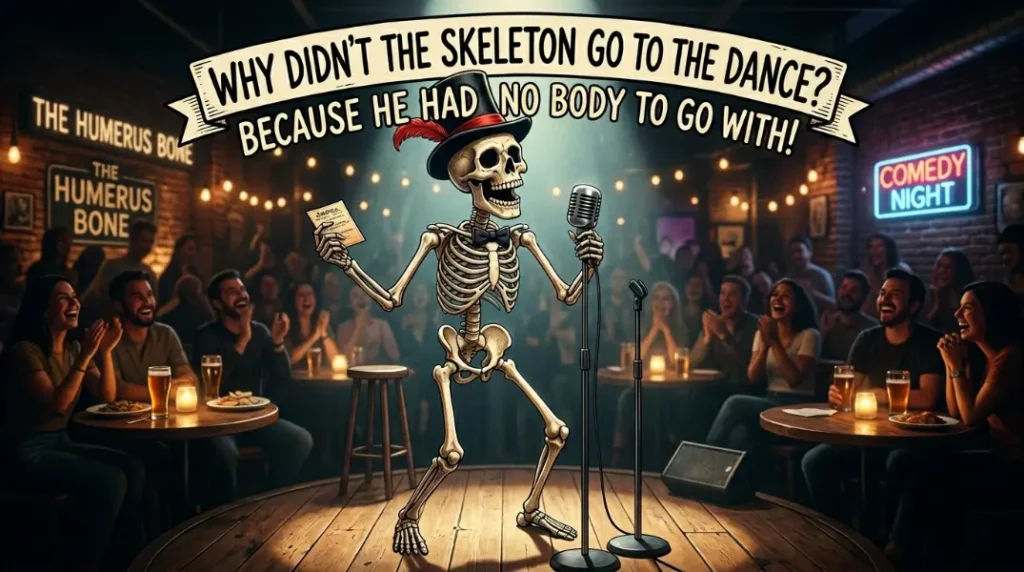Funny skeleton jokes with bone wordplay