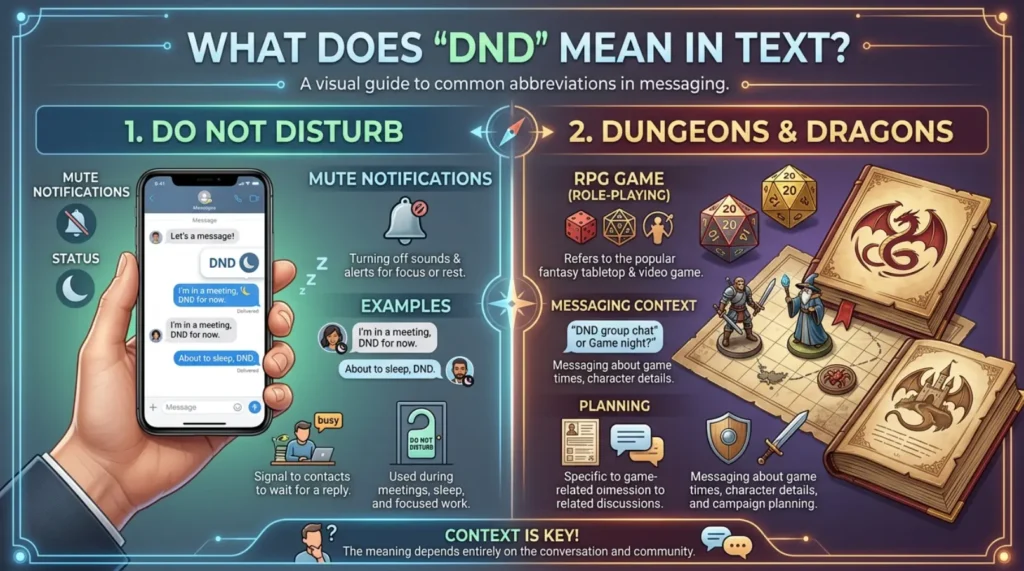 what does dnd mean in text
