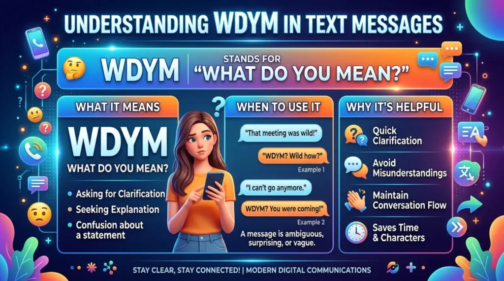 what does wdym mean in text