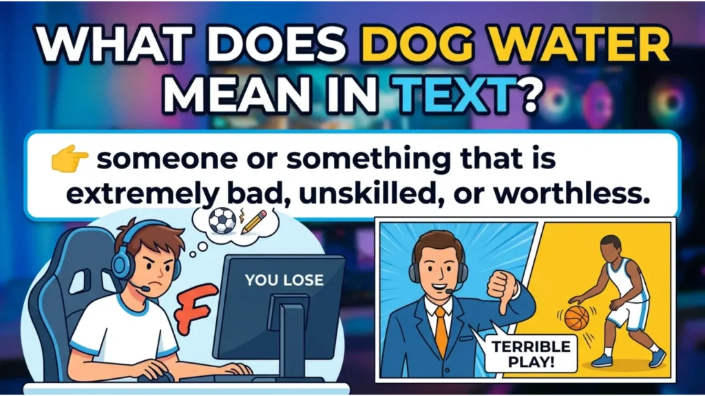 what does dog water mean in text