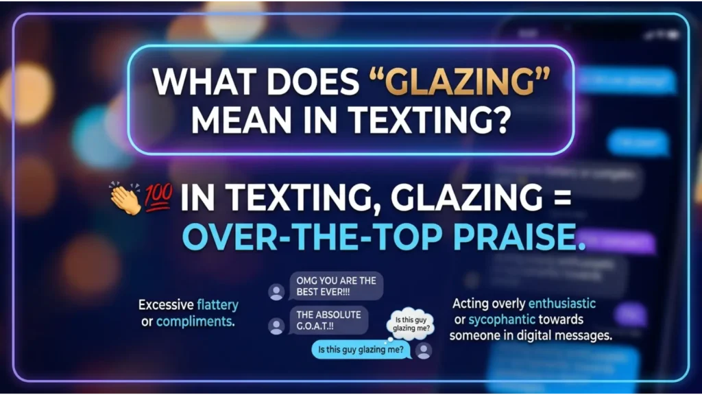 What Does glazing mean in text