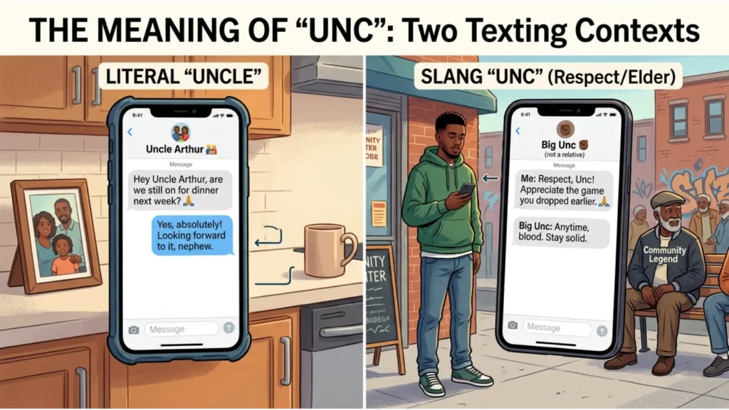 what does unc meaning in text