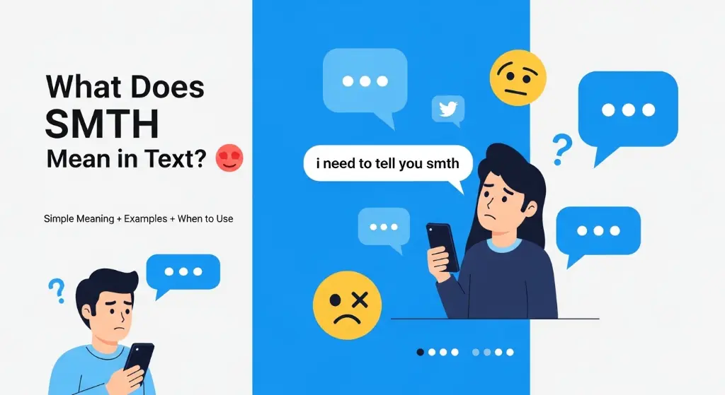 what does smth mean in text