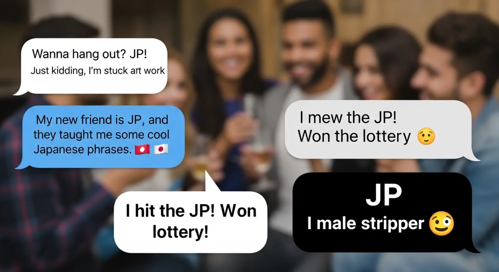 JP Meaning in Text in Chat and Slang