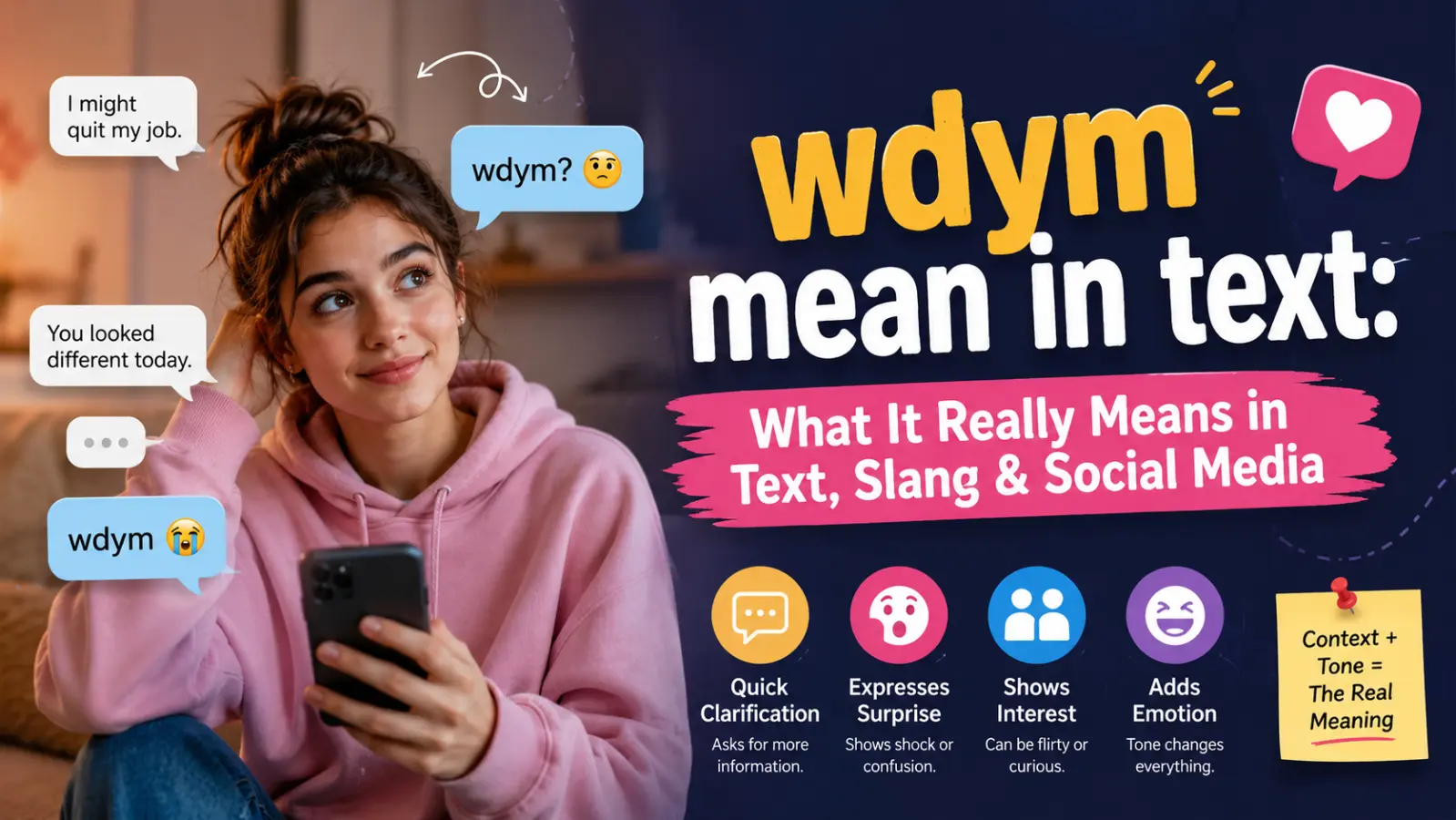 WDYM Mean in text