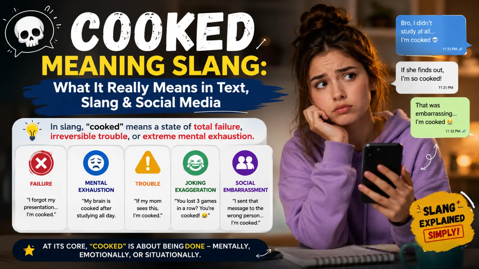 Cooked Meaning Slang