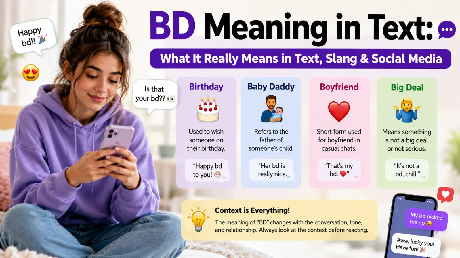 BD Meaning in Text