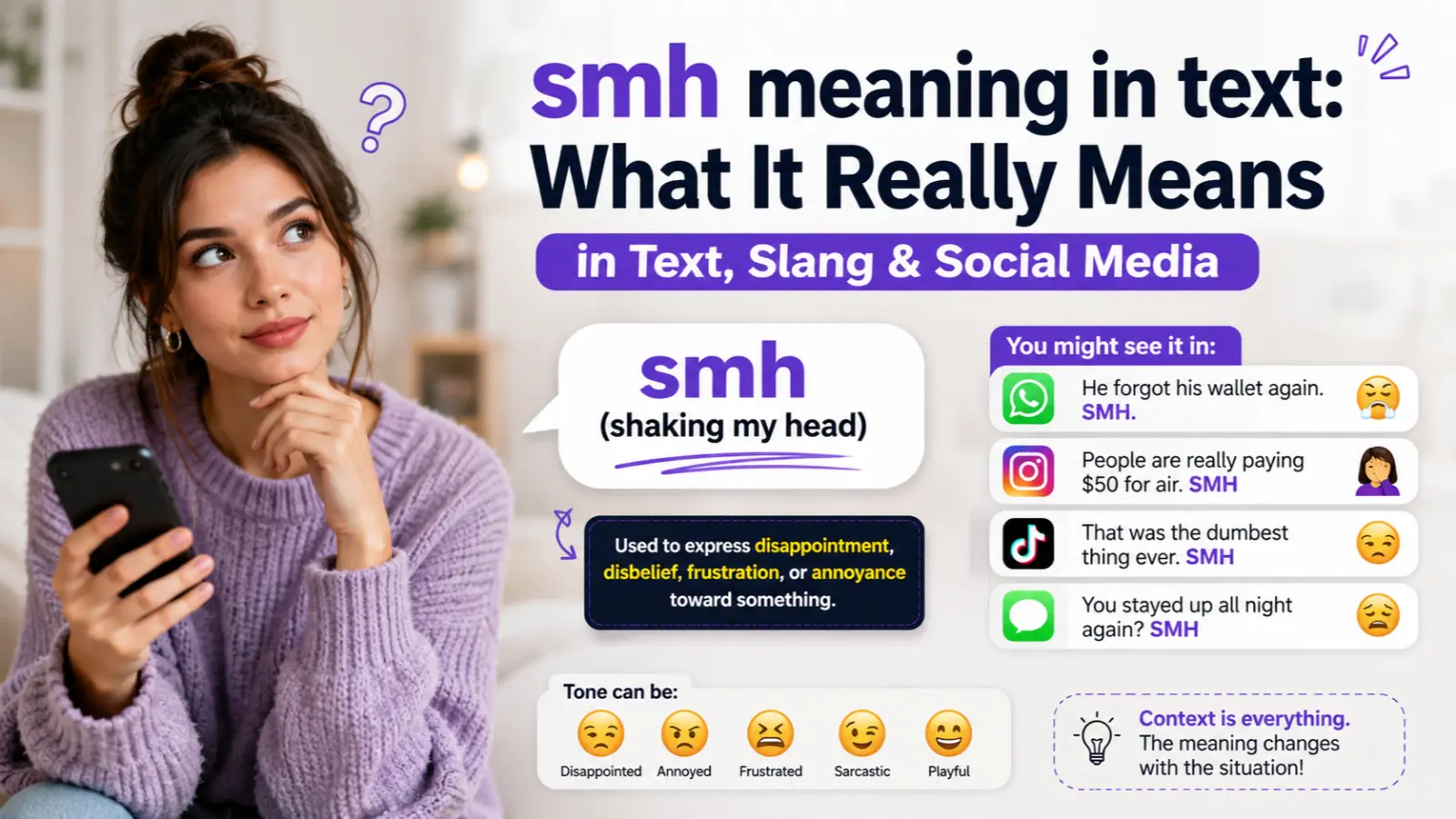 SMH Meaning in Text