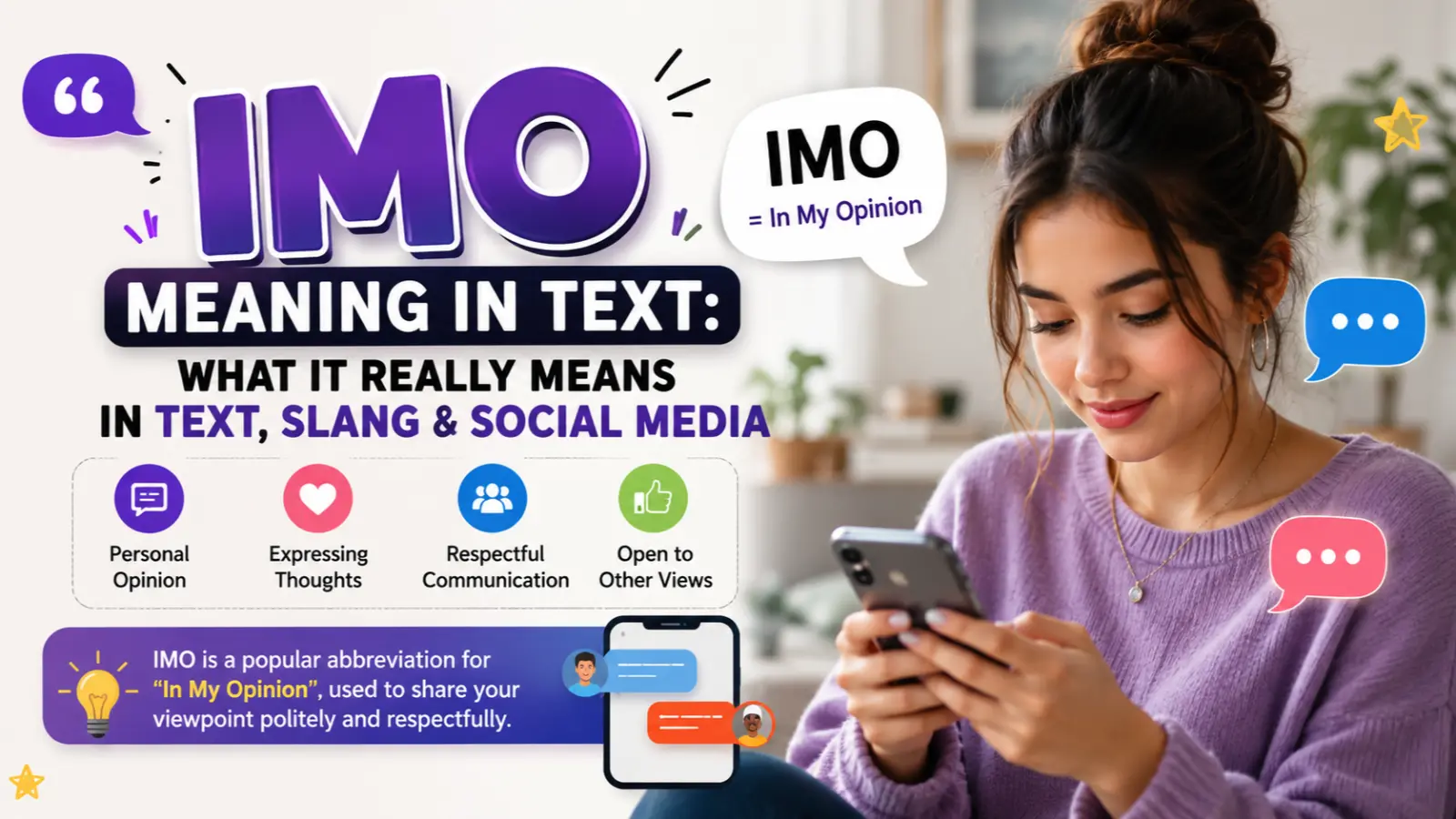 IMO Meaning in Text