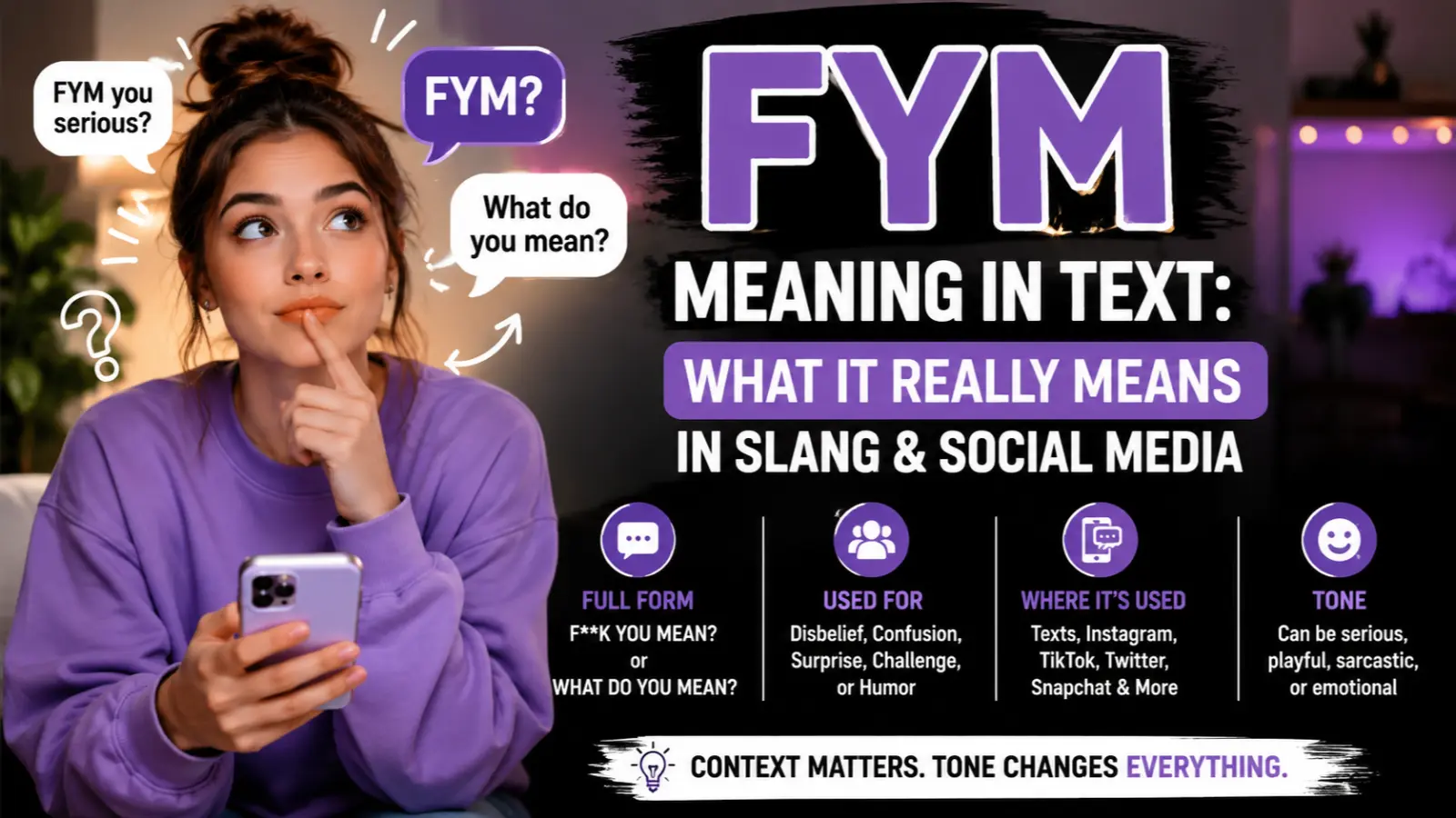 FYM Meaning in Text