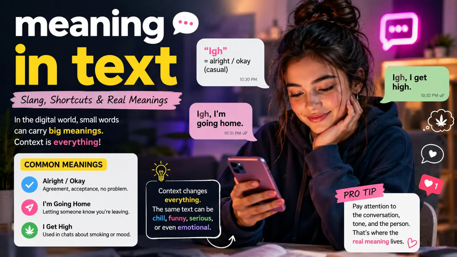 IGH Meaning in Text