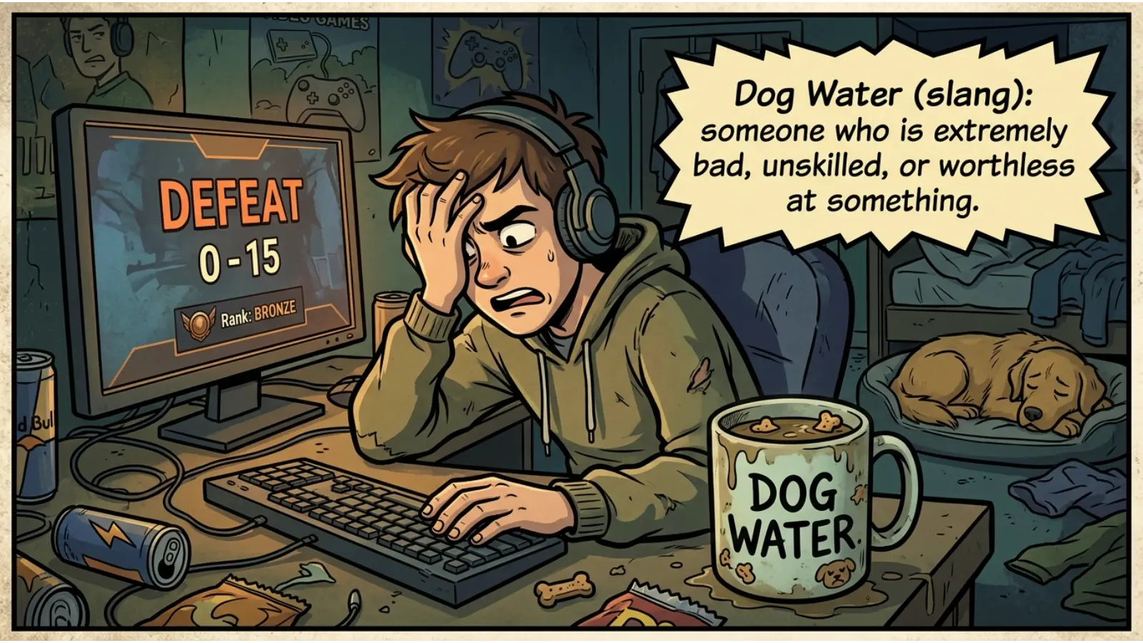 Dog Water Meaning in Text