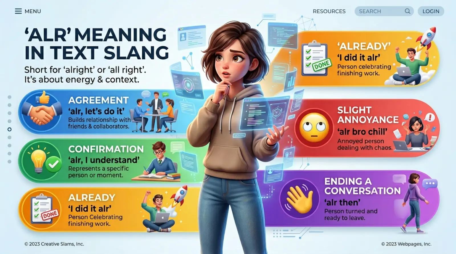 ALR Meaning in Text